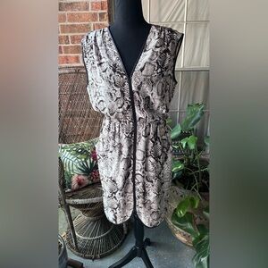 BCBG Snakeskin Print Sleeveless Dress